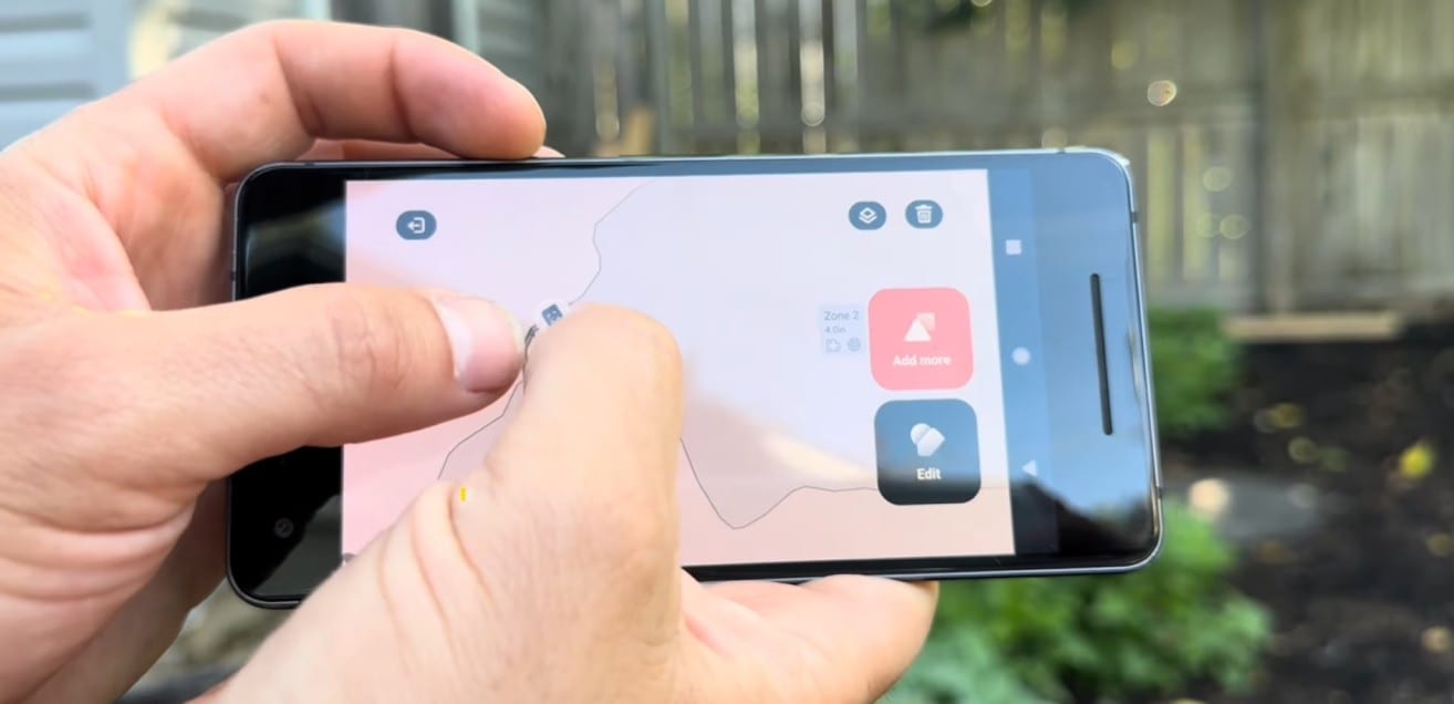 Mapping a lawn on a smartphone