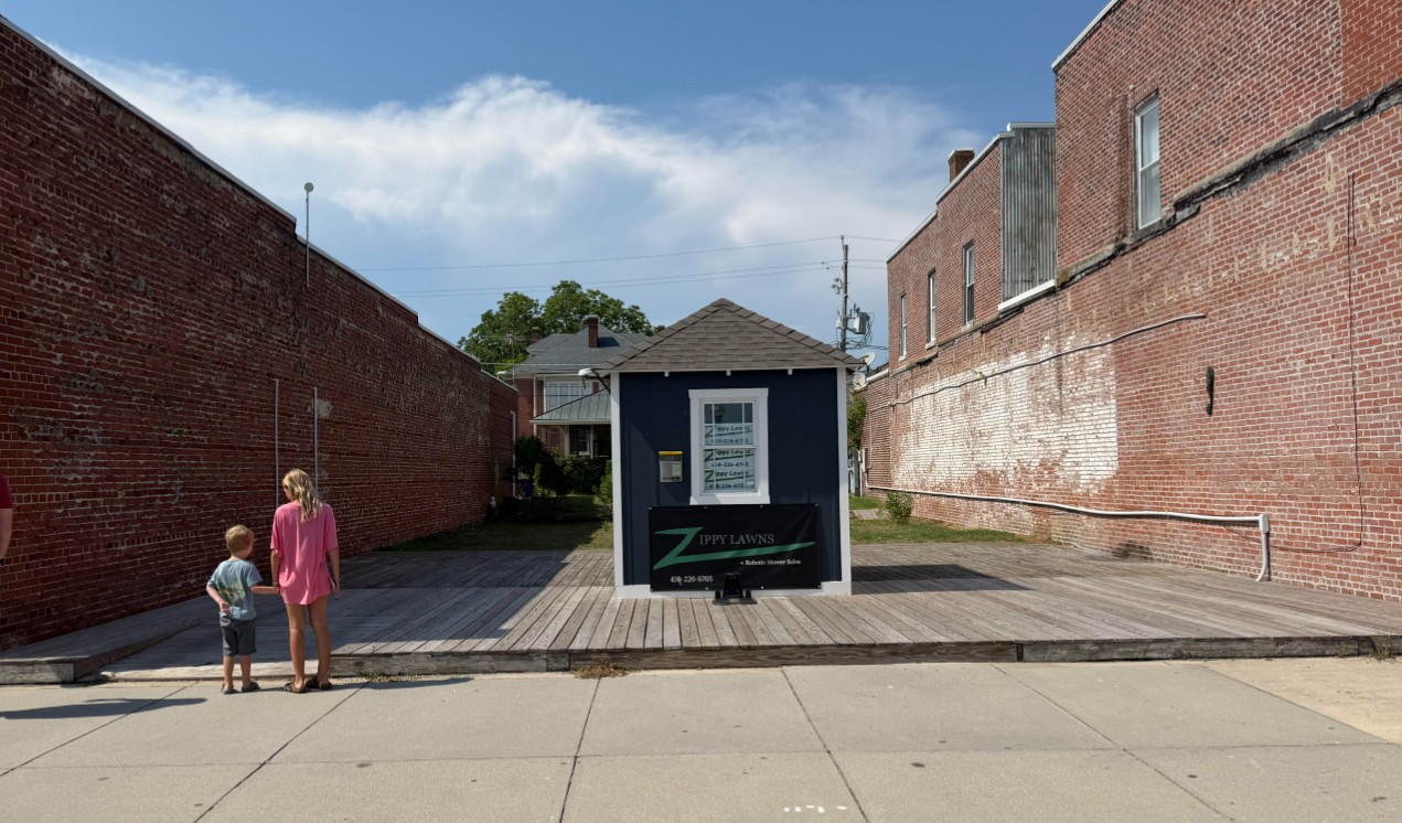 The Zippy Lawnz Robotic Mower Salon — our Cape Charles, Virginia storefront in the heart of downtown