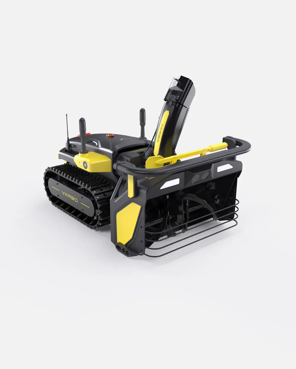 The Yarbo Core with its Snow Blower module — a self-driving robotic snow blower